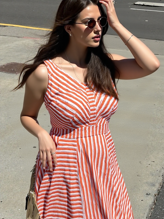 Red Stripped Dress