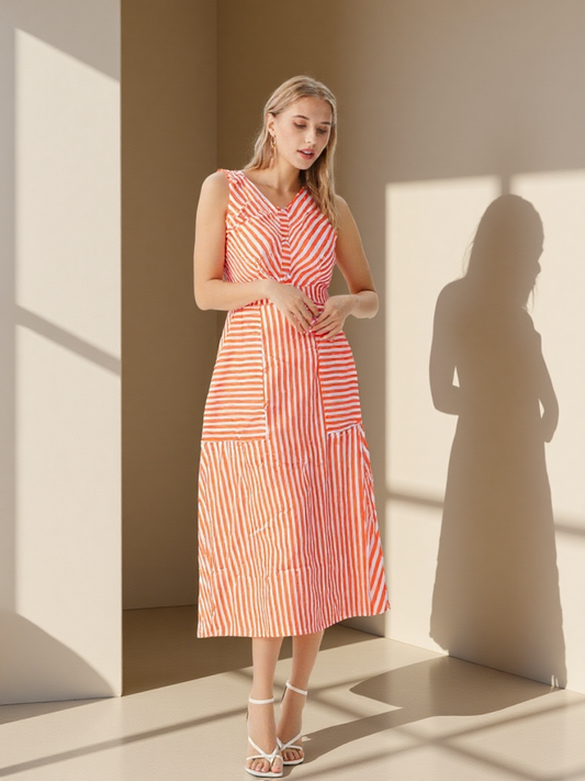 Red Stripped Dress